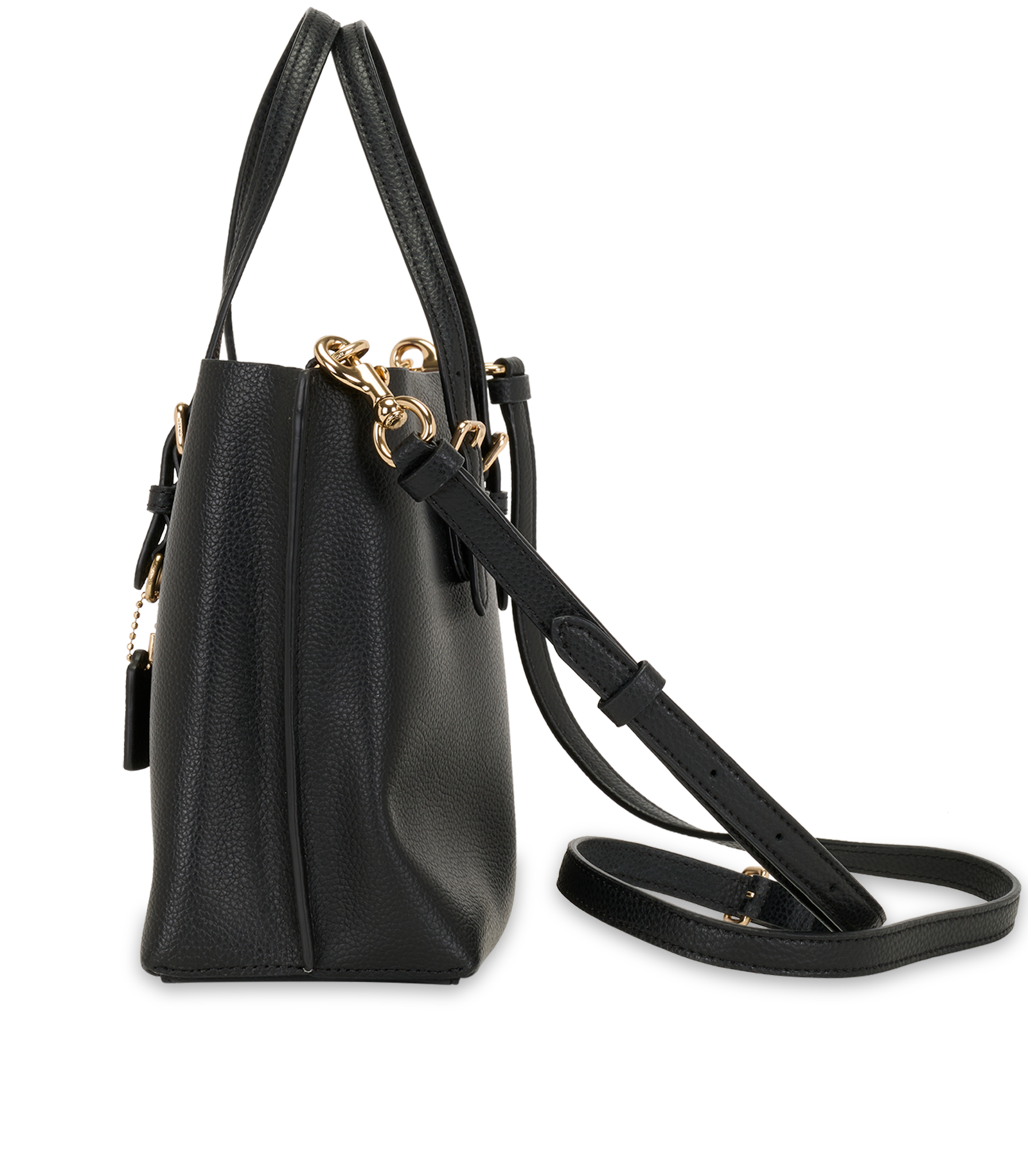 Mollie Tote 25, &pound;190, Handbags, Black, Leather, Bottom view